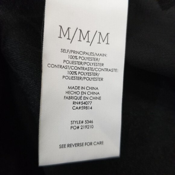 Cabi M Shirt Top Blouse Black Clip Art Sheer 5346 Sleeveless Tunic - Picture 6 of 6